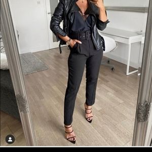 Zara high wasted belted pants!
